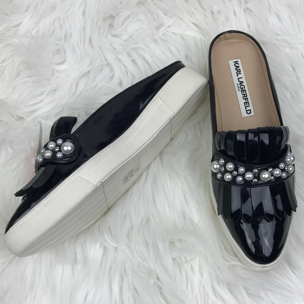New Karl Lagerfeld ALYSSA SLIP ON SNEAKERS/MULES - Picture 4 of 8